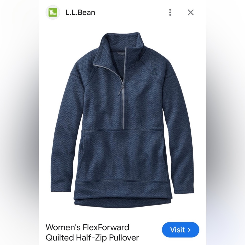 LLBean FlexForward Half-Zip Quilted Pullover - image 1